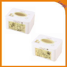 Rectangle Plastic White Tissue Boxes for Home